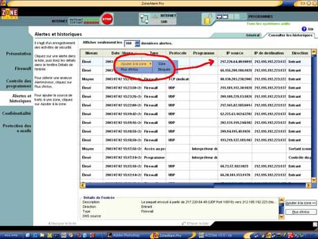 Refuser des IP avec Zone Alrm